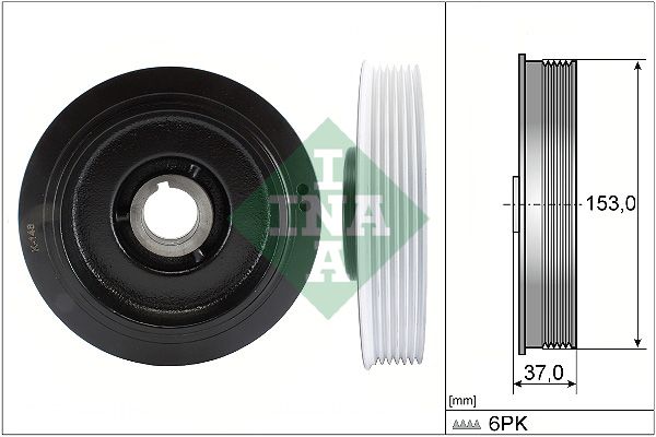 WILMINK GROUP Ременный шкив, коленчатый вал WG1254383